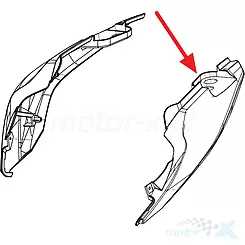 Osłona tylna górna lewa, zielona fluo U600, Benelli BN 125 Euro 4 2020