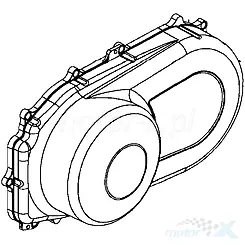 Pokrywa silnika lewa czarny NEA Kymco MXU 500-550