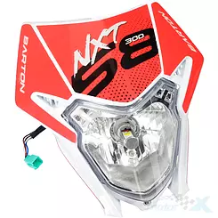 Lampa przednia reflektor pomarańczowa Barton NXT 300