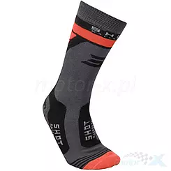 Skarpety motocyklowe SHOT Racing Race Black Orange, 43-46