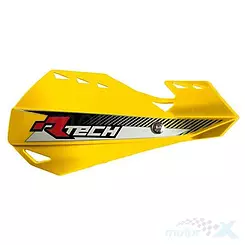 Osłony dłoni uniwersalne, handbary, żółte, mocowanie do kierownicy, Racetech DUAL EVO KITPMDUGI14