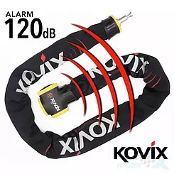 Łańcuch zabezpieczający z alarmem 120dB, długość 150cm, KOVIX KCL10-150