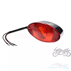 Lampa tylna chrom czerwony klosz