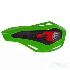Osłony dłoni uniwersalne, handbary, zielone, mocowanie z zabezpieczeniami pompy hamulca i sprzęgła NISSIN, Racetech HP1 KITPMHP1VE4