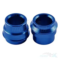 Tuleje dystansowe koła przedniego, niebieskie, oś 22mm, Accel WSF502BL