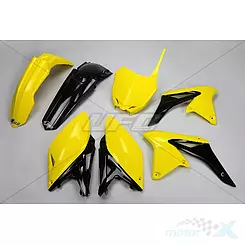 Zestaw osłon nadwozia żółto-czarne UFO Plast Suzuki RMZ 250 14-18