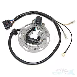 Stator iskrownik, stojan alternatora, Stator iskrownik, stojan alternatora, uzwojenie alternatora, z płytą i kablami, Electrosport ESG958