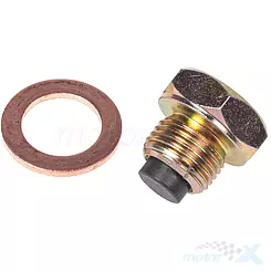 Korek spustowy oleju z magnesem, gwint M12x1.5mm, z podkładką uszczelniającą, TEC