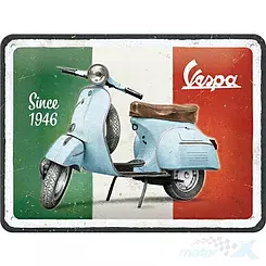Tablica, plakat 15x20 cm, tłoczona blacha, vespa since 1946 26298