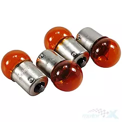 Żarówki kierunkowskazów, STR8, BA15S, 12V 10W, pomarańczowe, 4szt, z homologacją
