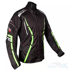 Kurtka damska tekstylna, membrana Wind-Tex, czarna/fluo, Roleff Zelina