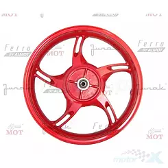 Felga 17x3,5 komplet koła tył (z łożyskami) (czerwona; 5-ramienna) Junak RS125
