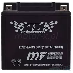 Akumulator bezobsługowy WM Motor SMF 12N7-3A-BS 12V 7Ah 135x75x133mm 100CCA