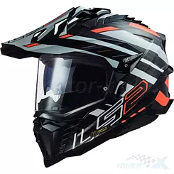 Kask Adventure LS2 MX701 Explorer Carbon Edge Black Orange ECE22.06
