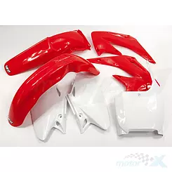 Zestaw osłon nadwozia czerwono-biały UFO Plast Honda CR 125 / 250 02-03