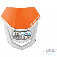 Lampa przednia, reflektor, żarówka LED, pomarańczowy, Polisport Halo
