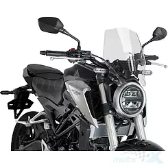 Szyba czołowa, transparentna, Puig 9734W, Honda CB 125 R Neo Sports Cafe / CB 300 R Neo Sports Cafe 18-24
