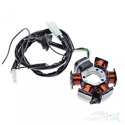 Stator iskrownik, stojan alternatora, 6 cewek Malaguti 4T