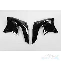 Osłony chłodnicy czarne UFO Plast Kawasaki KXF 250 06-08