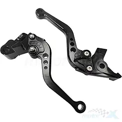 Dźwignia hamulca i dźwignia sprzęgła komplet, regulowane, Moretti Parts, Kawasaki ER-6N / Ninja 650R
