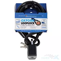 Linka ze wzmocnionej stali z kłódką 10mm 180cm Oxford Loop Lock OF222