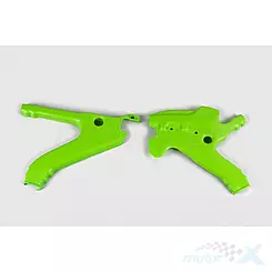 Osłony boczne zielone UFO Plast Kawasaki KX 125 / 250 91
