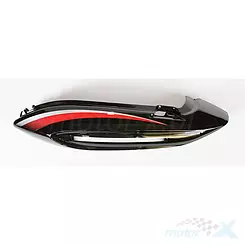Osłona tylna górna lewa, czarno czerwona,  Zipp Neken / Benzer Shaft / GB Motors Street
