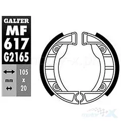 Szczęki hamulcowe 105x20mm Galfer MF617