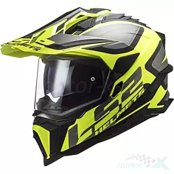 Kask Adventure LS2 MX701 Explorer Alter Matt Black Hi-Vis Yellow ECE22.06