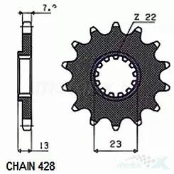 Zębatka przednia Sunstar SUNF235  15 zębów
