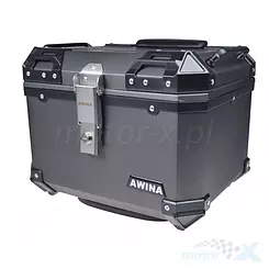 Kufer turystyczny centralny, 43.5x38x34cm 45L, titanium, Awina Hard Box Premium 45