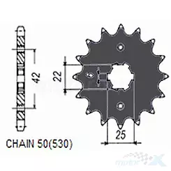Zębatka przednia Sunstar SUNF508  16 zębów