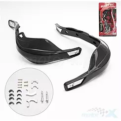 Osłony dłoni uniwersalne, czarne, mocowanie 22mm i 28mm, Biketec BTHGALUBK