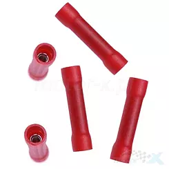 Konektory 1.5mm  w osłonie czerwone 5 sztuk
