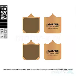 Klocki hamulcowe Galfer N06 GP Competition Sintered Metal FD437G1300