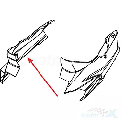 Osłona tylna górna prawa niebieski B4P Kymco ZX 50
