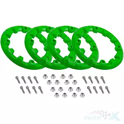 Zestaw 4 plastikowych nakładek na felgę 7'' (kołpaki), zielone Barton ATV 125-9 i 125-X