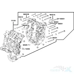 Obudowa wału komplet Kymco AK 550