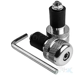 Końcówki kierownicy 18mm aluminiowe chrom ryflowane 2 sztuki