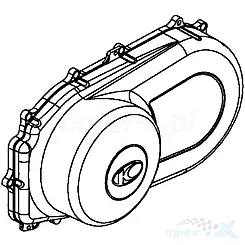 Pokrywa silnika lewa, z demontażu, Kymco MXU / UXV
