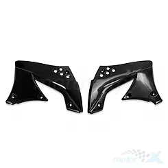 Osłony chłodnicy czarne UFO Plast Kawasaki KXF 450   09-11