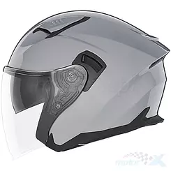 Kask otwarty Jet z blendą Nox N130 Solid Szary Połysk