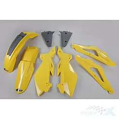 Zestaw osłon nadwozia żólto-szary UFO Plast Husqvarna TC 125 / 250 05-07