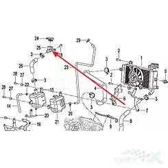 Element końcowy układu chłodzenia Keeway 06106T430007