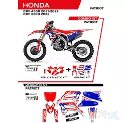 Zestaw osłon nadwozia czerwony UFO Plast Honda CRF 250 / 450 R