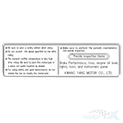 NAKLEJKA OSTRZEGAWCZA 87512-ABD2-E00-T01