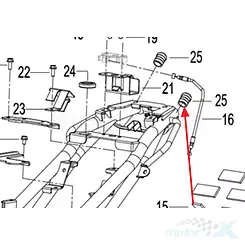 Zaślepka ramy Keeway RKF 125 57015N140000