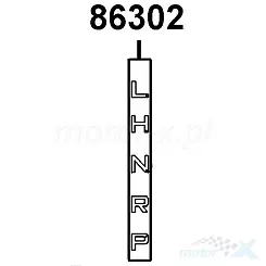 NAKLEJKA DŹWIGNI ZMIANY BIEGÓW **(0) C 86302-LDB5-E00-T01