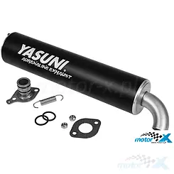 Końcówka wydechu Yasuni R / C16 / C20 / C21 Black Aluminium, 270mm