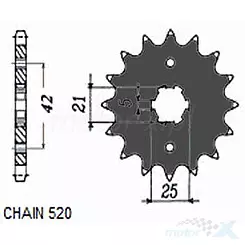 Zębatka przednia Sunstar  SUNF315  17 zębów